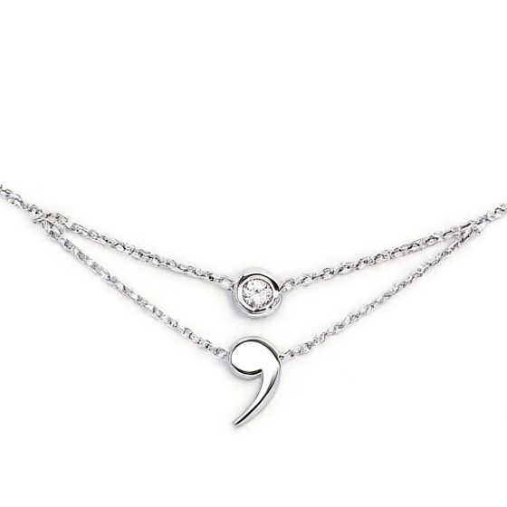 Sterling 925 Silver Moissanite Necklace L-MP0093