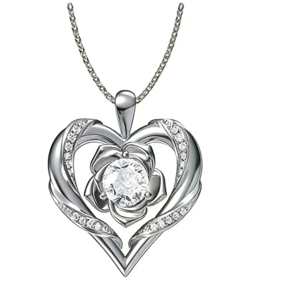 Sterling 925 Silver Moissanite Necklace L-MP0095