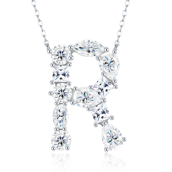 Sterling 925 Silver Moissanite Necklace L-MP0133-R