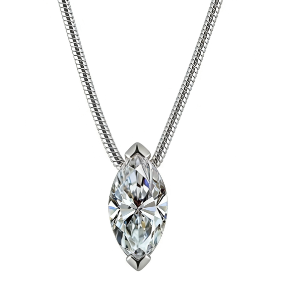 Sterling 925 Silver Moissanite Necklace L-MP0019