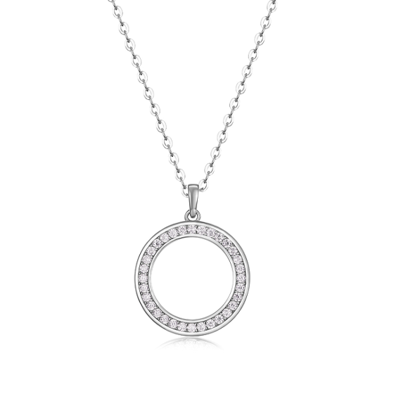 Sterling 925 Silver Moissanite Necklace L-MP0156