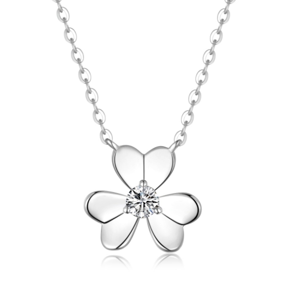 Sterling 925 Silver Moissanite Necklace L-MP0023