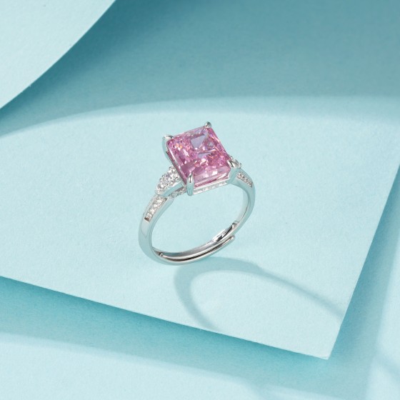 Pink Cubic Zirconia Ring (ZHF-R5266F)