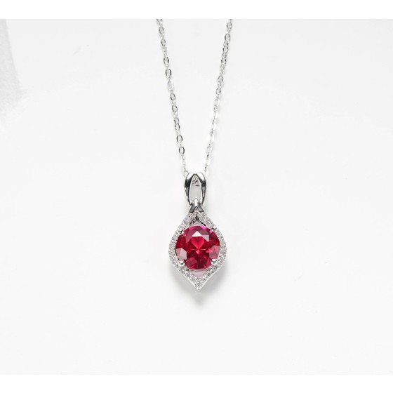 Lab Ruby Pendant (ZHF-P1614R)