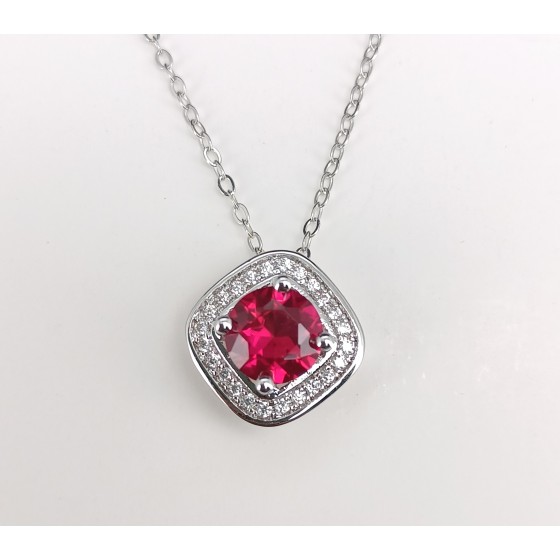Lab Ruby Pendant (ZHF-P1745R)