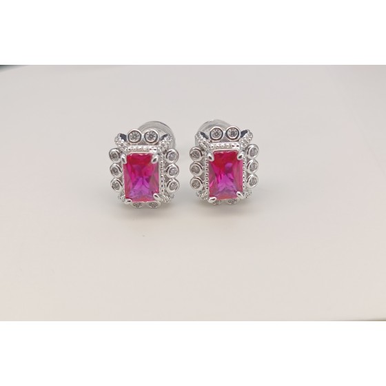 Lab Ruby Earrings（ZHF-E1628R）